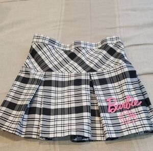 Barbie Plaid Maxi Skirt with Pink Logo